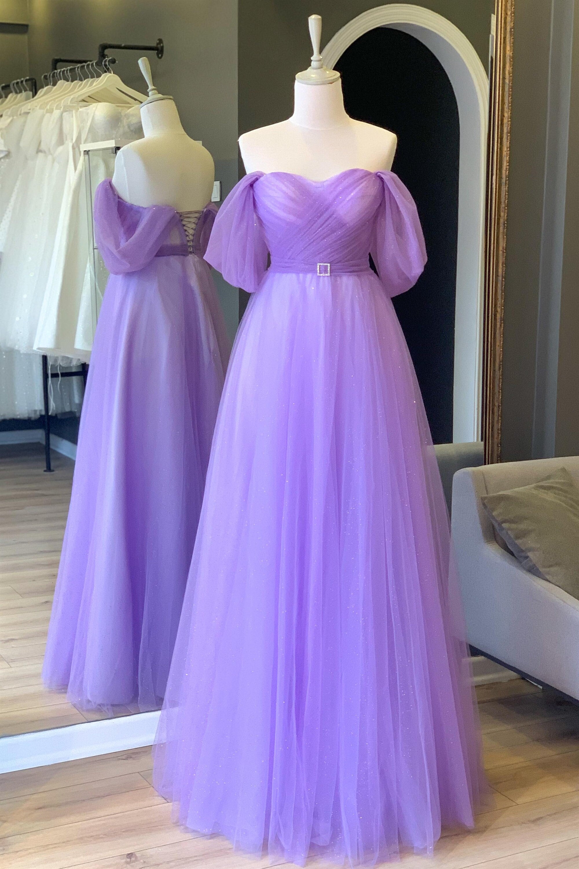 elegant purple dress