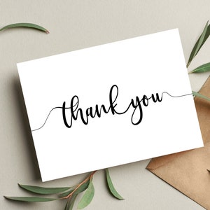 Bulk Thank You Cards, Elegant Thank You Card, Baby Shower Thank You Cards, Note Cards with Envelopes, Wedding Thank You Cards, 100 Pack