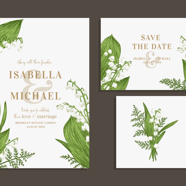 Lily of the Valley Wedding Invitation - Etsy