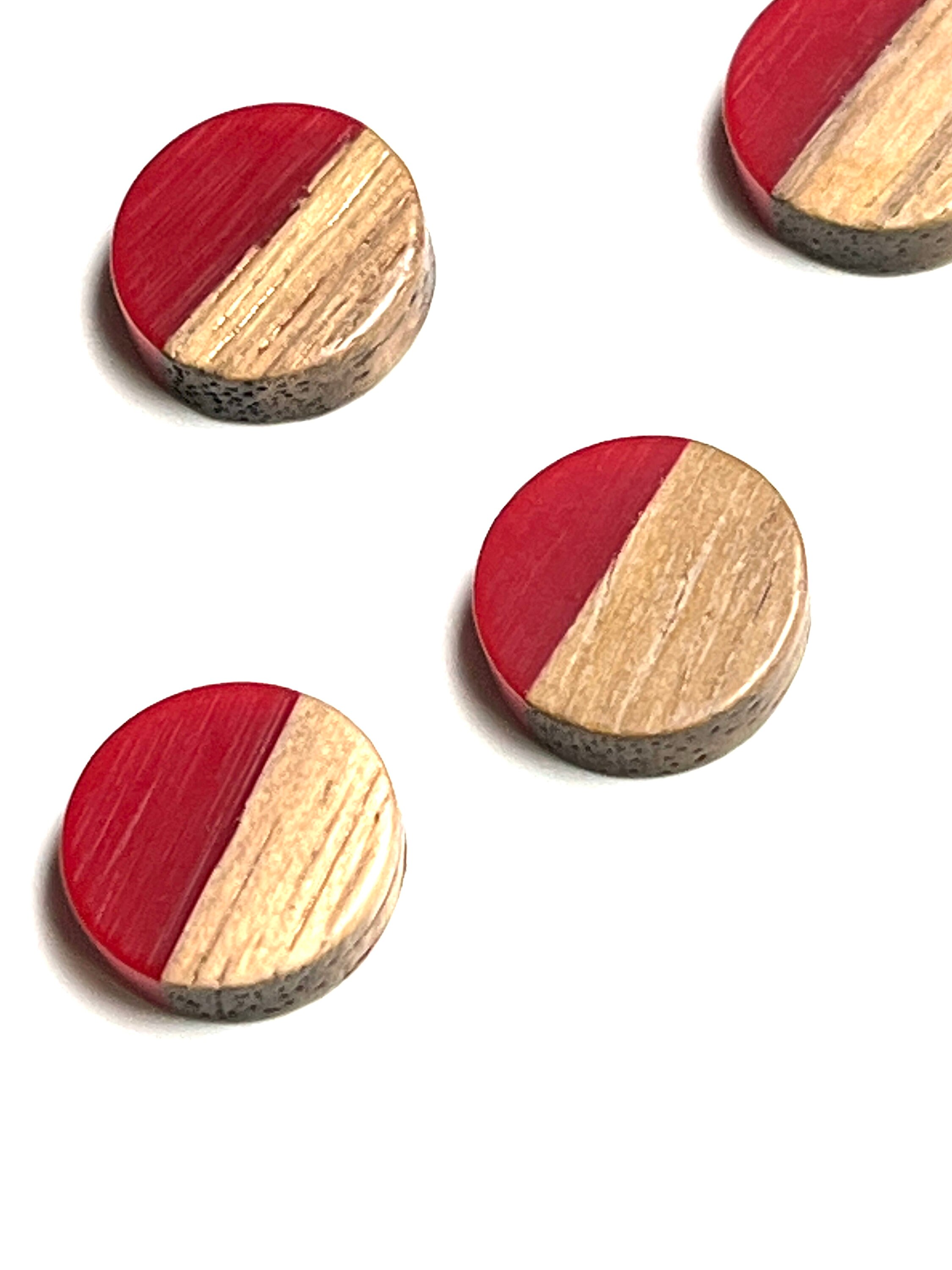 10 Wooden Small Circles 1 Cm Natural Wood Discs Unfinished 
