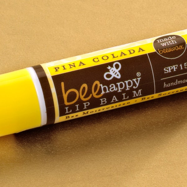 Bee Happy SPF15 Pina Colada lip balm