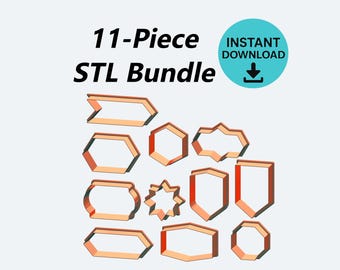 Fancy Plaque Cookie Cutter STL Bundle – Digital Download
