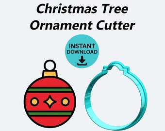 Christmas Tree Ornament Cookie Cutter STL – Digital Download