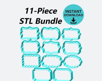 Fancy Plaque Cookie Cutter STL Bundle – Digital Download