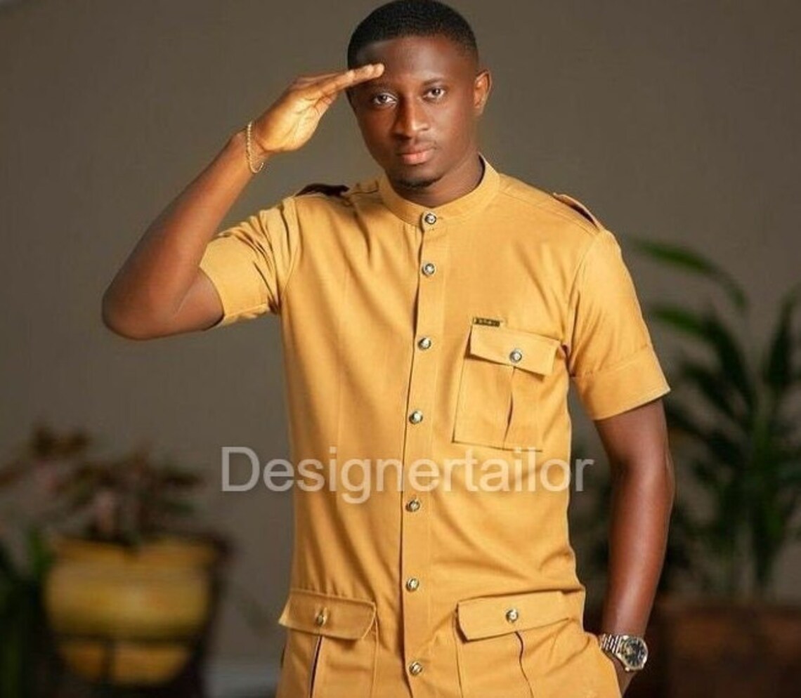 Designertailor Yellow Safari Suit for Mens Clothing Etsy