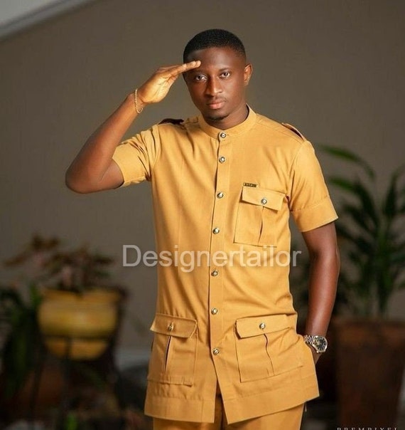 Designertailor Yellow Safari Suit for Mens Clothing Traditional Designer  Party Wear Special Two Piece Set 