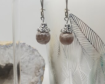 Crackle Agate drop earrings