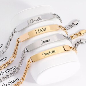 figaro chain men bracelets, cuban chain men bracelets Jewelry Gift Dad Father Boyfriend