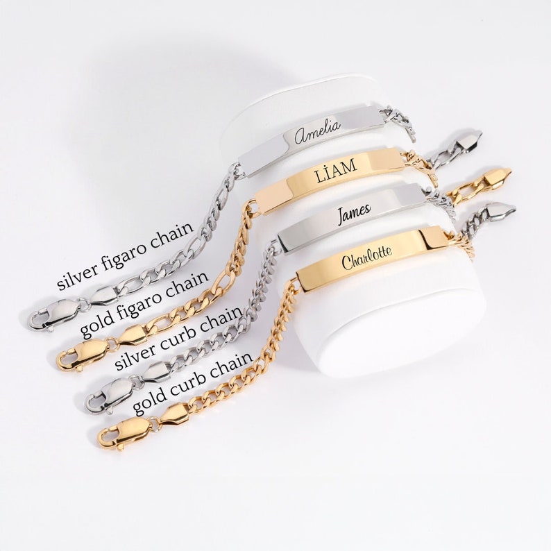 figaro chain men bracelets, cuban chain men bracelets Jewelry Gift Dad Father Boyfriend