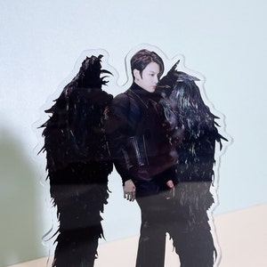 Compre 3 y obtenga 1 GRATIS / Standee de Jeon Jungkook / Standee acrílico grande de BTS / 20 cm / MOT7 Black swan / Actuación de My Time / Regalo del ejército para ella y él