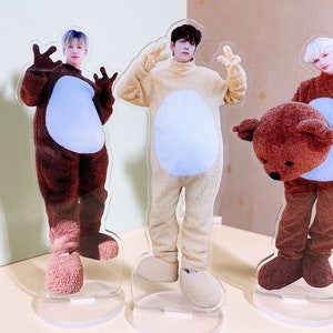 TXT standee| Kup 3, a otrzymasz 1 gratis| Soobin Taehyun Kai akrylowy standee | wysoka rozdzielczość| wycięcie| Dekoracja Moa| Słodki kostium misia