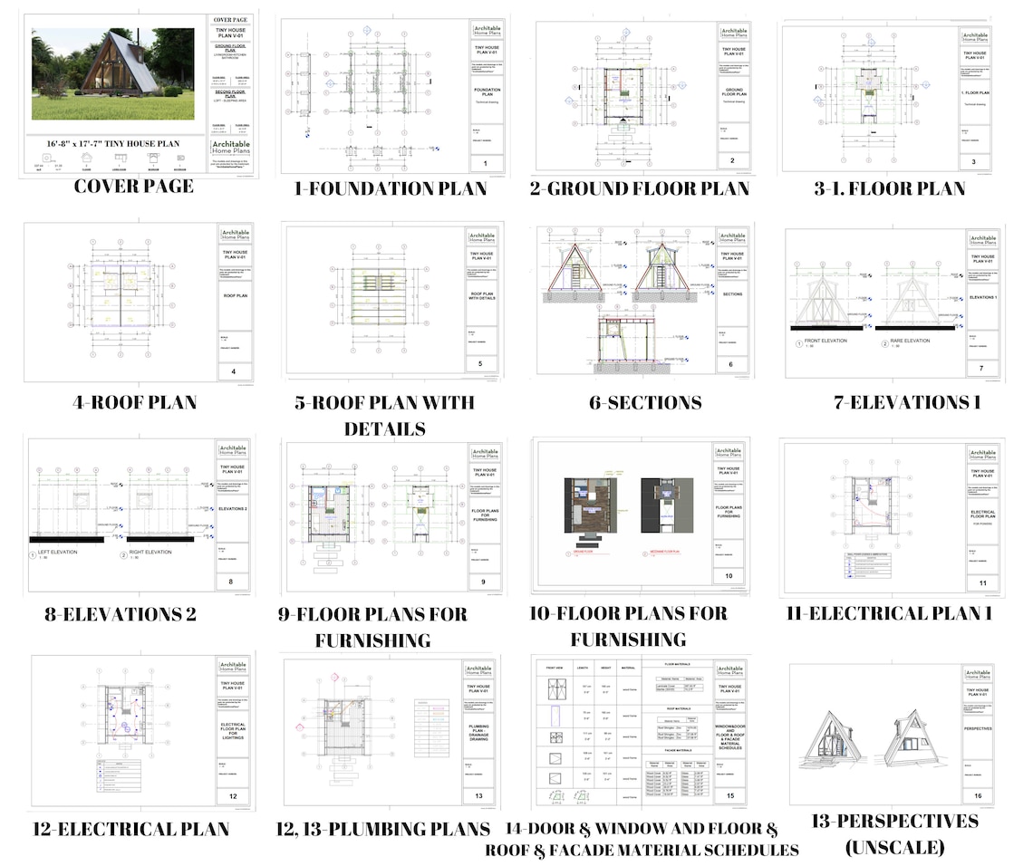 Tiny Aframe Cabin Plan 16x17 With Dormers Modern Cabin House Plans, Blueprint, Free Cad Files