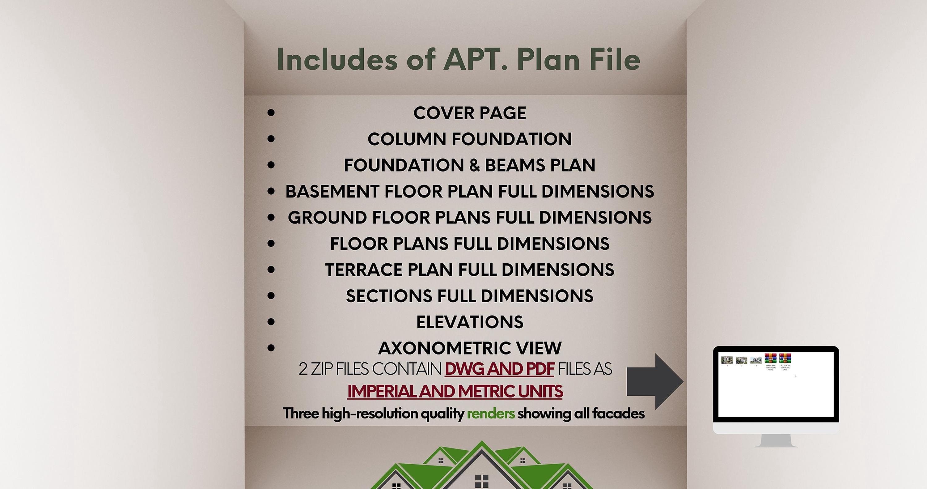 Apartment Blueprint: 10-level Building Plan With Full Dimensions in PDF ...