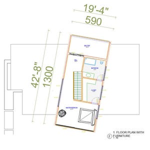 Modern Villa Plan: Concrete & Steel Architectural Blueprint with Floor image 4