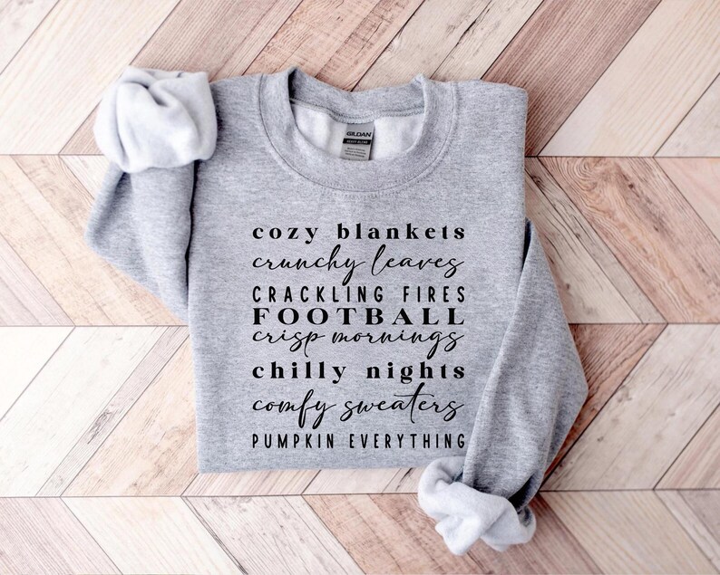 Cozy Blankets Crunchy Leaves Sweatshirt, Fall Lists Shirt, Womens Fall