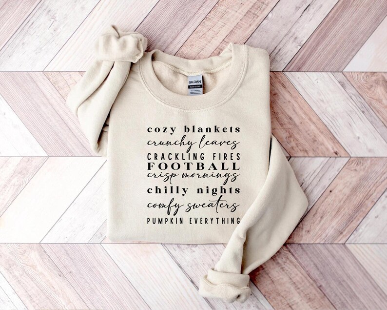 Cozy Blankets Crunchy Leaves Sweatshirt, Fall Lists Shirt, Womens Fall