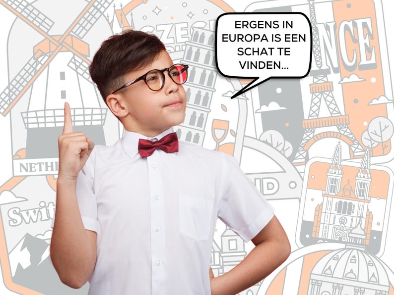 Escapegame voor kids instapspel Thuis escaperoom kinderen DIY spel Europa Escape room kit afbeelding 3