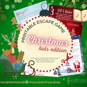 Escape game for kids Christmas | Home escape room children | DIY game Christmas | Escape room kit | Christmas game