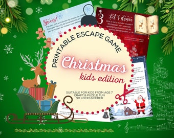 Escape game for kids Christmas | Home escape room children | DIY game Christmas | Escape room kit | Christmas game