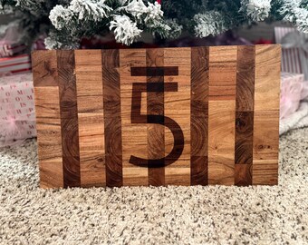 Personalized Laser Engraved Cutting Board | Custom Logo Brand Charcuterie Board | Wedding Gift, Housewarming, Ranch Brand, Business Logo