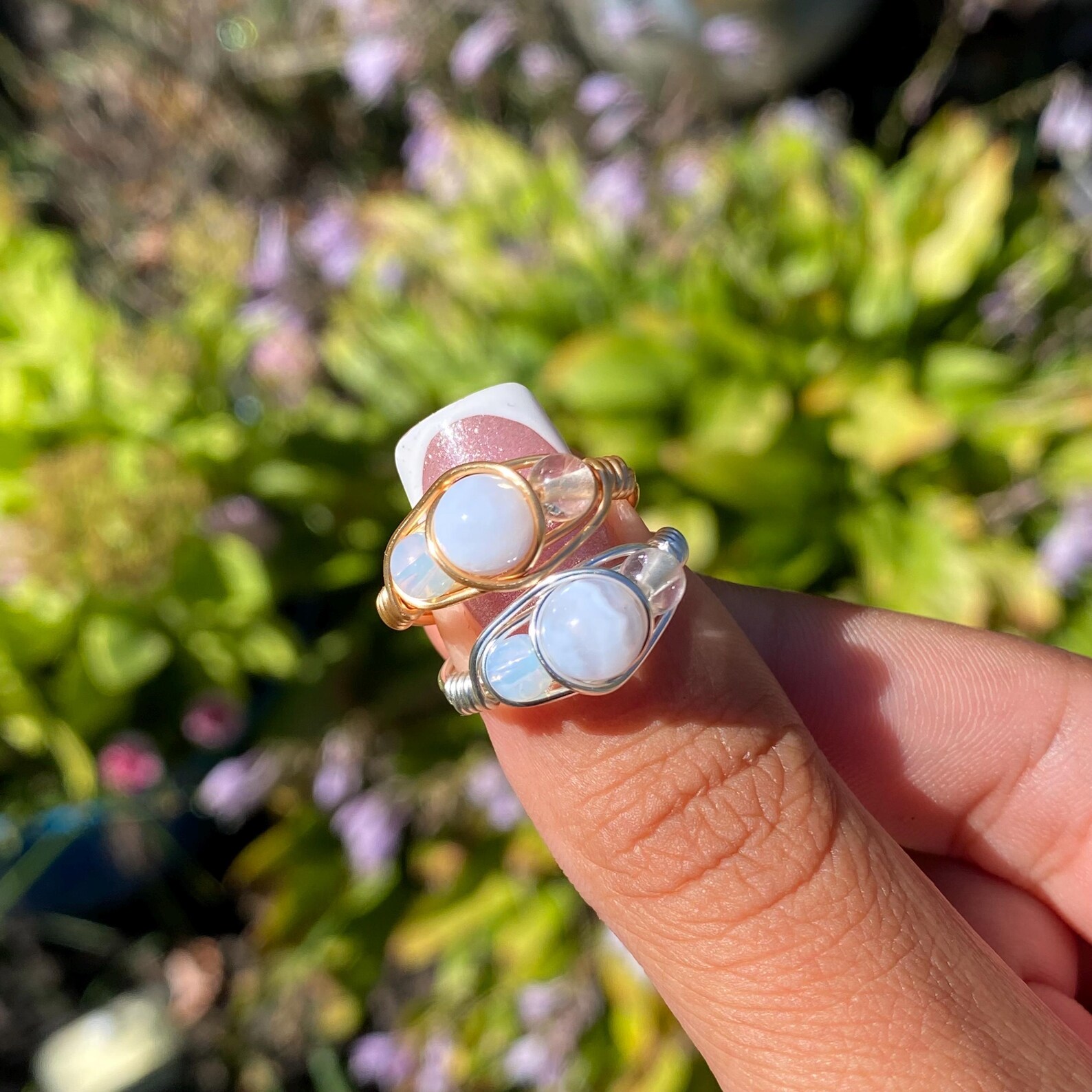 Ethereal Goddess Crystal Ring Aura Cleansing Empath Protection ...