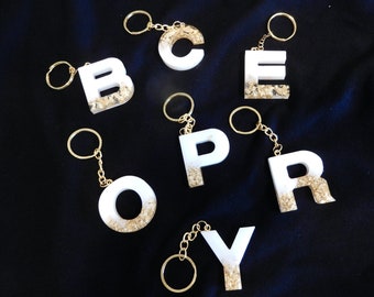 Custom Letter Resin Keychain