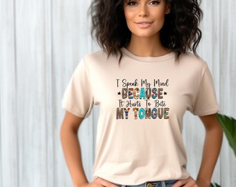 Women's T-shirt  White or Tan Short Sleeve - Inspirational - Wisdom - Funny