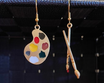 Orecchini Pendenti Artistici Da Donna Con Pennello E Tavolozza Orecchini Artistici Da Donna Paio Di Orecchini Pendenti Alla Moda~p125268386