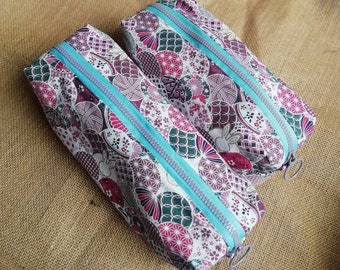 Trousse souple coton lapin violet