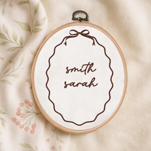 Hand Embroidered Baby Ornament: Custom First Christmas Keepsake