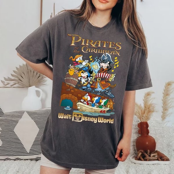 Retro Pirated of the Caribbean | Mickey and Friends Caribbean Shirt | Disneyland Shirt 1389322975