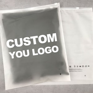 50-200 pezzi Borsa con cerniera personalizzata, borsa con cerniera trasparente, borsa con cerniera per abbigliamento, borse con cerniera personalizzate, borse con cerniera satinate, borse con cerniera di alta qualità