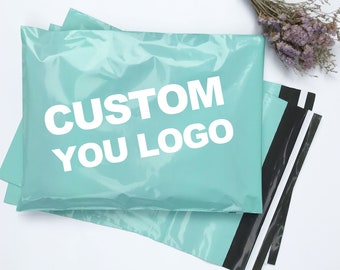 50-100pcs  Custom green mailing bag, degradable poly mailer, personalized logo design, shipping bags gift bag, garment bag,
