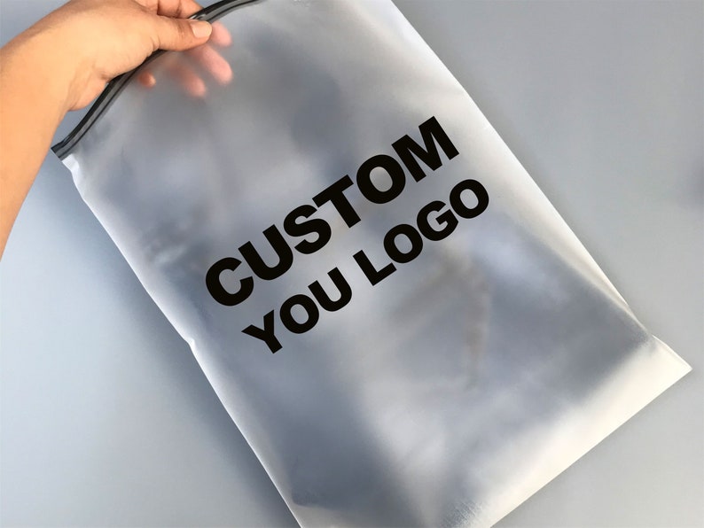 100-150 pcs Custom frosted black zipper bags,clear zipper bags ,custom plastic bags ,high quality zipper bags,zipper bags for clothing image 4
