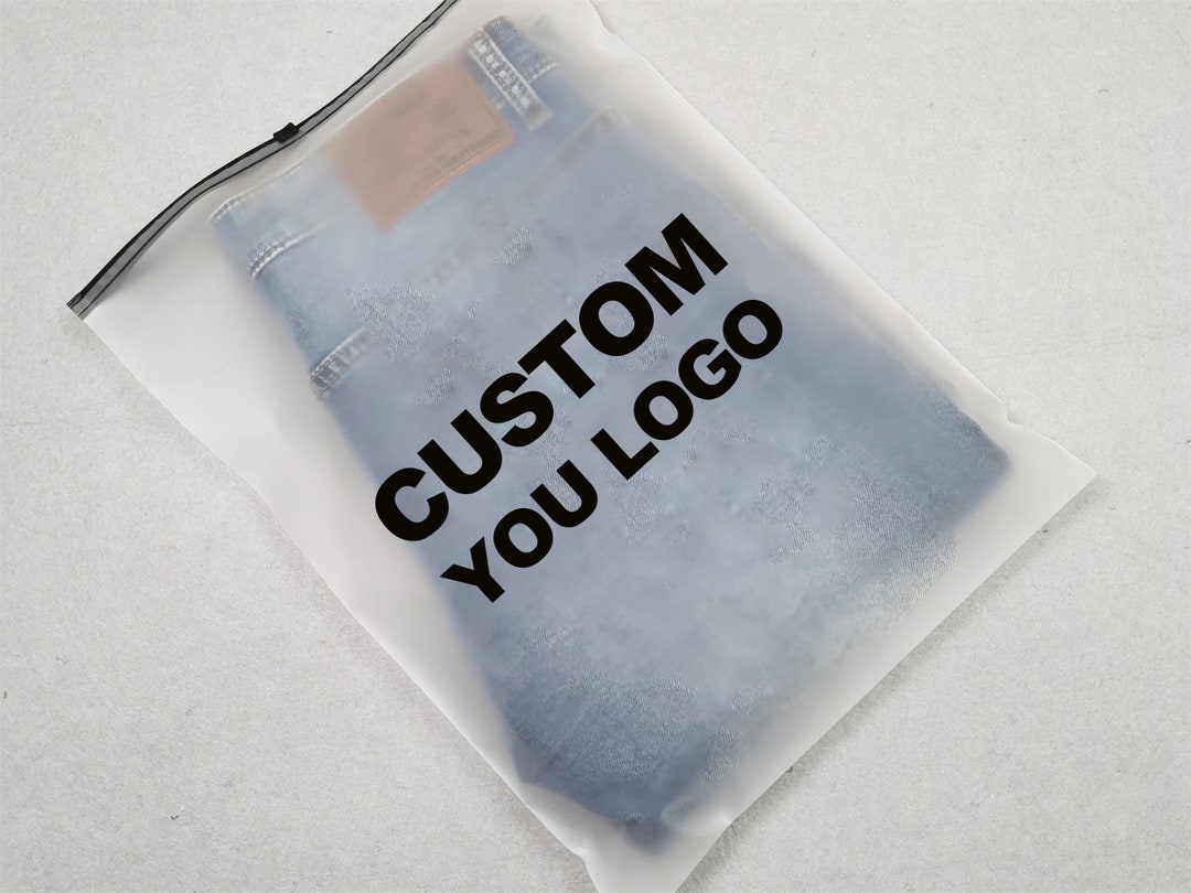 100 Pcs Custom Frosted Black Zipper Bags,clear Zipper Bags ,custom ...