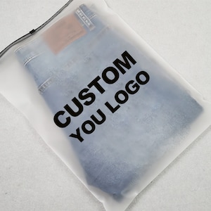 100-150 pcs Custom frosted black zipper bags,clear zipper bags ,custom plastic bags ,high quality zipper bags,zipper bags for clothing image 1