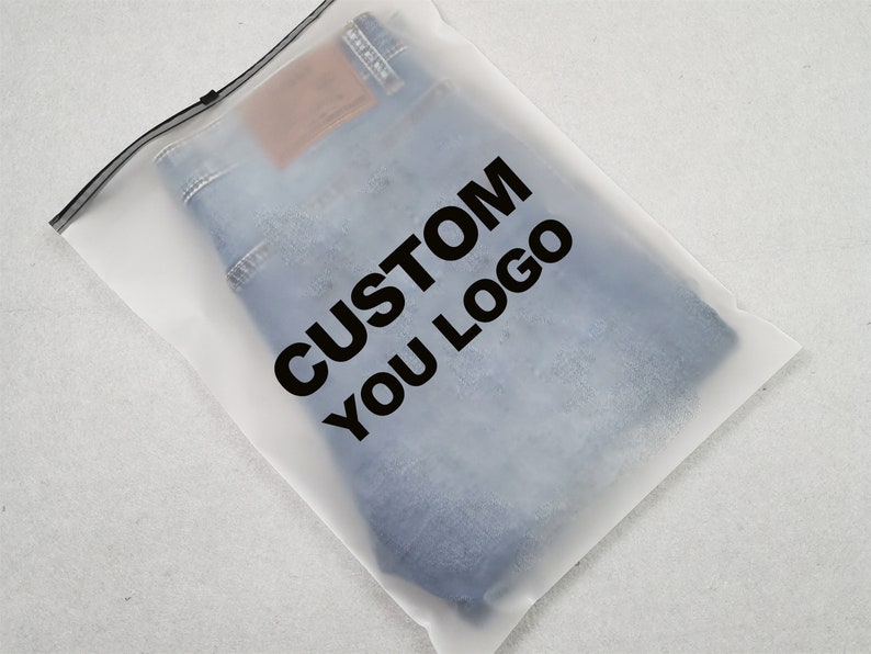 100-150 pcs Custom frosted black zipper bags,clear zipper bags ,custom plastic bags ,high quality zipper bags,zipper bags for clothing image 1