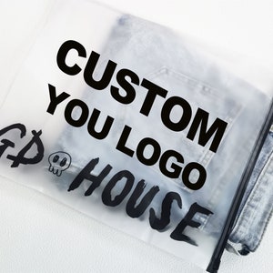 100-150 pcs Custom frosted black zipper bags,clear zipper bags ,custom plastic bags ,high quality zipper bags,zipper bags for clothing image 10