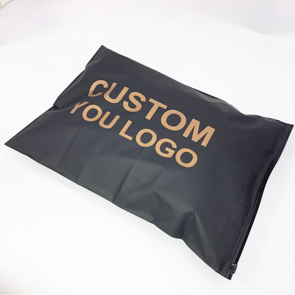 50pcs Custom Black zipper bags  Custom zipper bag ,black zipper bag ,zipper bag for clothing ,custom zip bags,high quality zipper bags