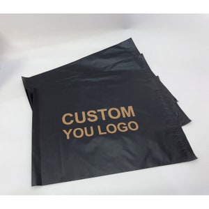 50-100pcs Custom Black Mailing Bag, Biodegradable Poly Mailer, Courier ...
