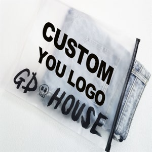 200 sacos de vestuário foscos pretos personalizados com logotipo de 1-2 cores impresso em um lado, sacos de vestuário, sacos de correio, saco de roupas