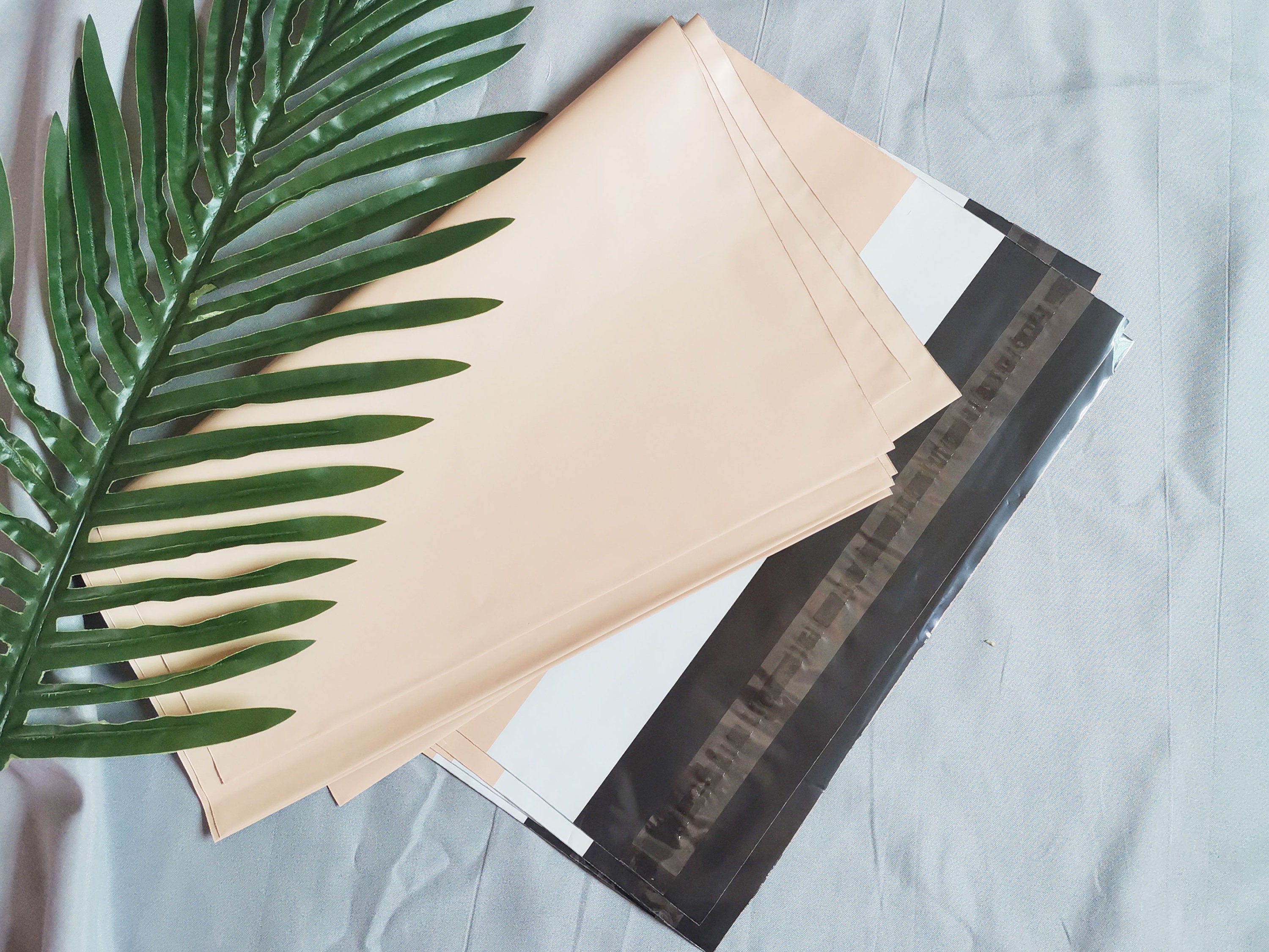 50 Piece Custom With Color Logo Nude Mailing Bag With - Etsy