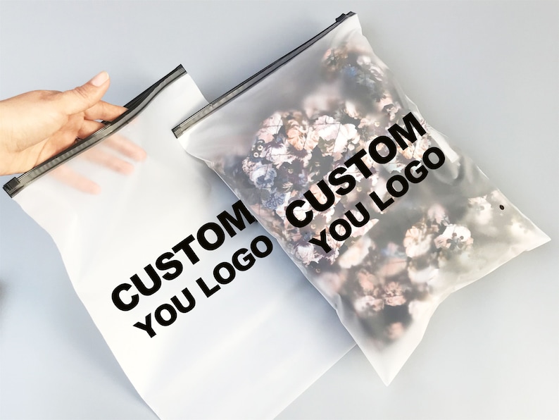 100-150 pcs Custom frosted black zipper bags,clear zipper bags ,custom plastic bags ,high quality zipper bags,zipper bags for clothing image 5