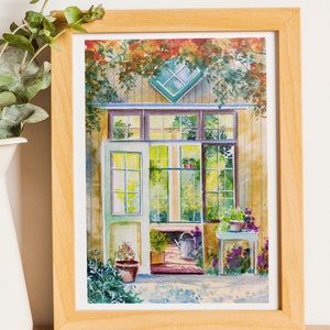 Watercolor garden - Art print - autumn drawing - spring - art - flowers - nature