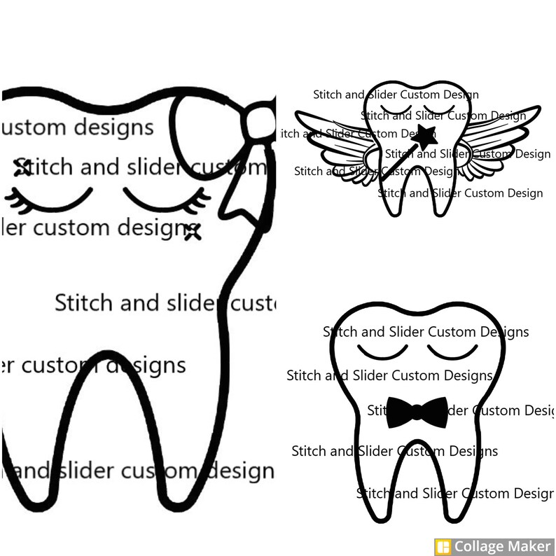 Tooth Fairy Bow Tie SVG, PNG, JPG, Cut File, Silhouette File, Cricut