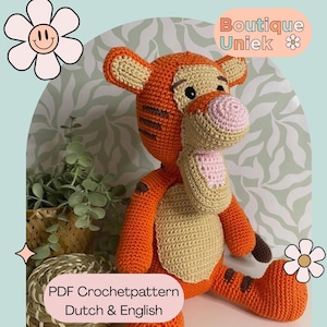 Crochet pattern Tigger / Crochet pattern Tigger / Crochet pattern / Boutique Unique Crochet