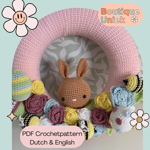 Crochetpattern Easter Wreath / Haakpatroon Paaskrans