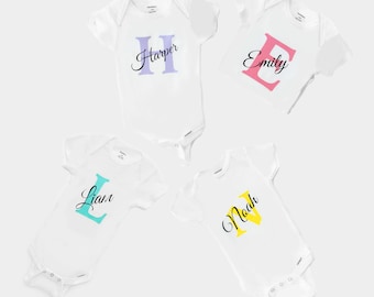 Personalized Baby Name Onesie, Custom Name Onesie,  Baby Shower Gift, Newborn Baby onesie,  personalized bodysuits, custom Baby clothes.