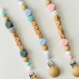 Personalized Pacifier Clip, Custom Newborn Pacifier Clip, Baby Shower Gift, Boho Baby Gift,Custom Pacifier Holder,Custom Newborn Gift