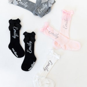 Personalized baby socks, baby shower gift, personalized toddler socks, custom baby socks., personalized gift for baby/toddler girl.